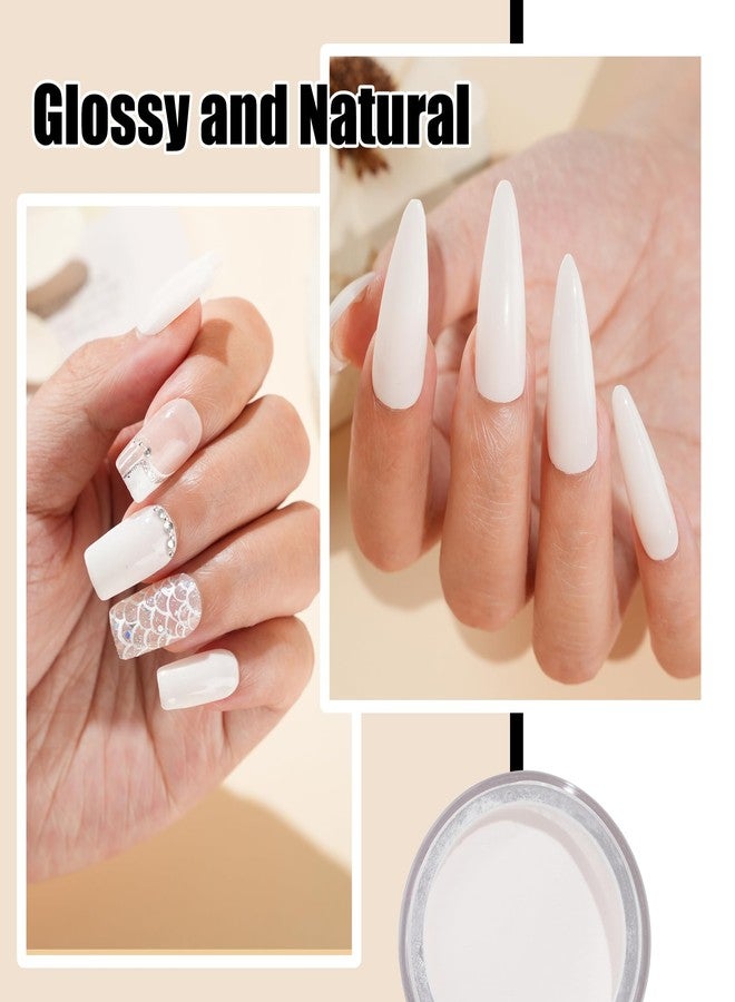 EODCI Milk White Dip Powder Color, Nail Dipping Powder French Powder Pro Collection System Nail Art Starter Manicure Salon DIY at Home, Odor-Free&Long-Lasting, No Needed Nail Lamp Curing, 1 Oz - Image 3